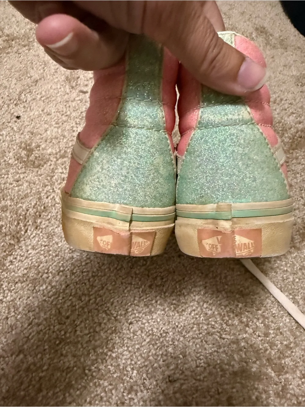 Vans Kids High-Top Sneakers in Pink,‎ Mint & Yellow